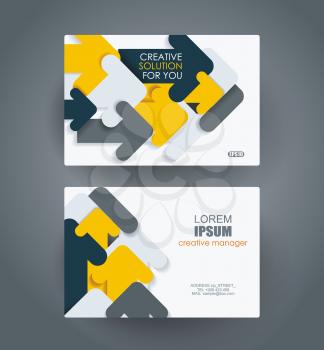 Business cards Design with abstract arrows composition. Vector Template layout.