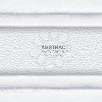 Asbtract background design. Landing page template with think web and texture of closeup detail  white polystyrene foam.