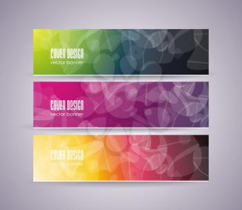 Set of abstract geometric shapes, retro design  for brochure, banner, flyer and poster,flat style. 