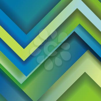 Abstract geometric background from transparent blue and green layers, vector illustration.