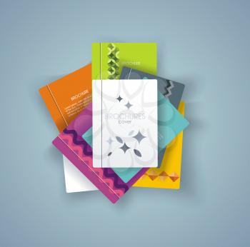  Set of books cover design, vector illustration