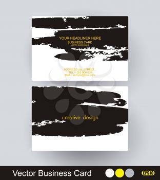 Business cards  abstract sketch design, vector.