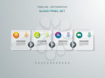 Option banners design template. Can be used for step lines, number levels, timeline, diagram, web design. 