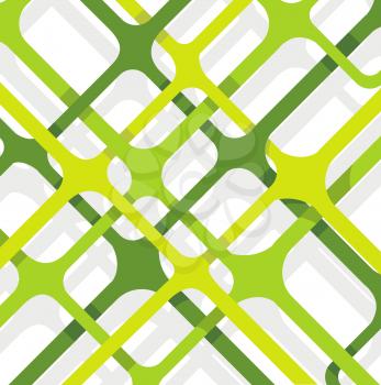 Bright geometric background from green web, vector texture pattern.