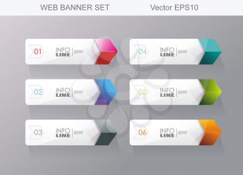Business Design Template  Option banners. Can be used for step lines, number levels, timeline, diagram, web design. 