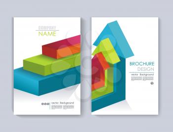 Brochure cover abstract design, vector template. 