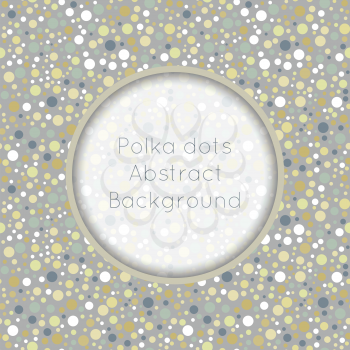 Seamless pattern, stylish colorful vintage polka dot texture