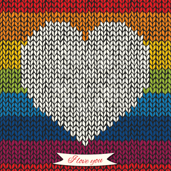 Romantic valentine's day knitted background