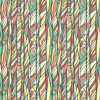 Seamless pattern with doodle waves ornament