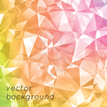 Abstract triangular background. Modern universal background. Bright shining colors. Template for your design. Vector Illustration