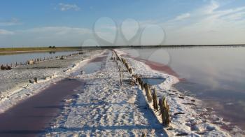 landscape extraction of salt in the salty sea