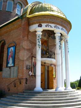 Beautiful arch and stairs at the entrance of in church