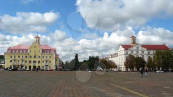 beautiful central square in Chernigov town in Ukraine