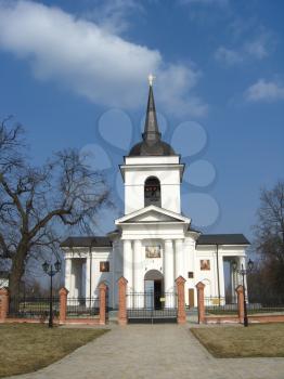 Beautiful church on a background of the blue sky