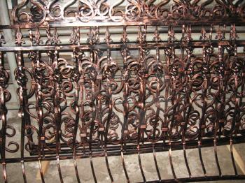 image of forged metallic balustrade dark color