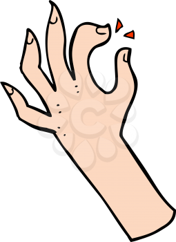 Royalty Free Clipart Image of a Hand Symbol