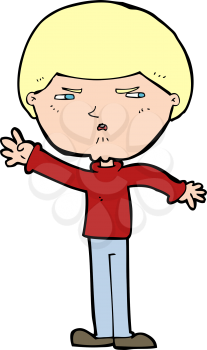 Royalty Free Clipart Image of a Mean Man