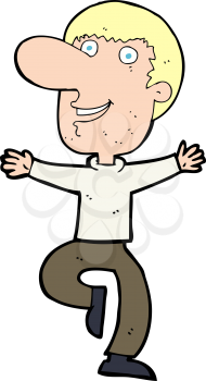 Royalty Free Clipart Image of a Happy Man 