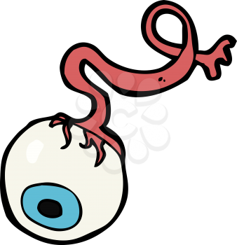 Royalty Free Clipart Image of a Gross Eyeball