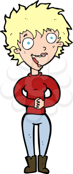 Royalty Free Clipart Image of an Excited Female