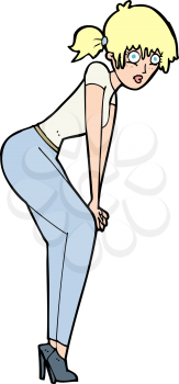Royalty Free Clipart Image of a Female Posing