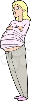 Royalty Free Clipart Image of a Pregnant Woman