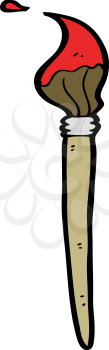 Royalty Free Clipart Image of an Artist Brush