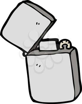 Royalty Free Clipart Image of a Metal Lighter