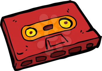 Royalty Free Clipart Image of a Cassette Tape