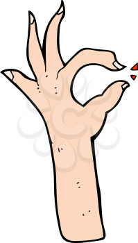 Royalty Free Clipart Image of a Pinching Hand