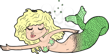 Royalty Free Clipart Image of a Mermaid