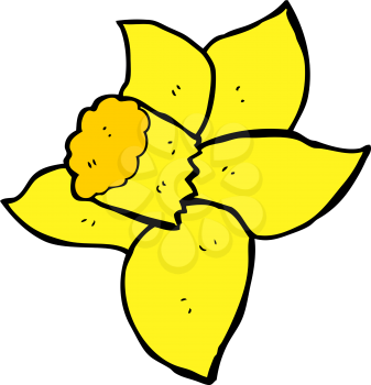 Royalty Free Clipart Image of a Daffodil