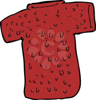 Royalty Free Clipart Image of a Wooly T-Shirt