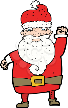 Royalty Free Clipart Image of an Angry Santa