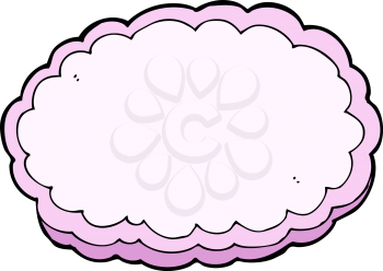 Royalty Free Clipart Image of a Cloud Frame