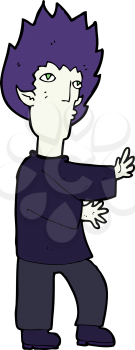 Royalty Free Clipart Image of a Vampire