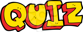 Royalty Free Clipart Image of a Quiz Sign