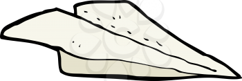 Royalty Free Clipart Image of a Paper Airplane