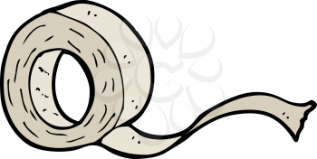 Royalty Free Clipart Image of a Roll of Ribbon
