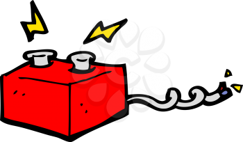 Royalty Free Clipart Image of a Battery