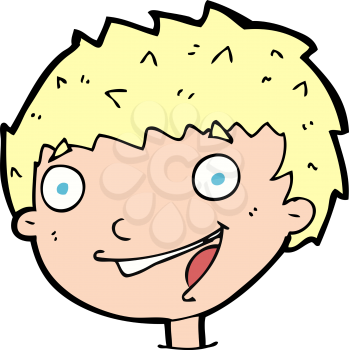 Royalty Free Clipart Image of a Boys Head