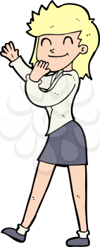 Royalty Free Clipart Image of a Woman Laughing