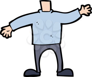 Royalty Free Clipart Image of a Man's Body