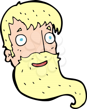 Royalty Free Clipart Image of a Bearded Man