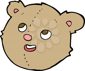 Royalty Free Clipart Image of a Teddy Bear Head