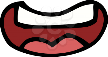 Royalty Free Clipart Image of a Smiling Mouth