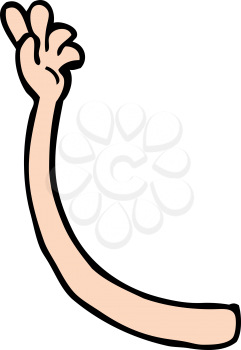 Royalty Free Clipart Image of a Right Raised Arm