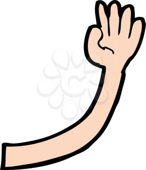 Royalty Free Clipart Image of a Left Arm Waving