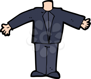 Royalty Free Clipart Image of a Male Body in a Suit
