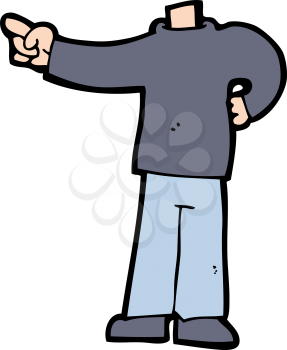 Royalty Free Clipart Image of a Male Body Pointing